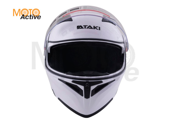 Шлем (модуляр) Ataki JK902 Solid, белый глянцевый