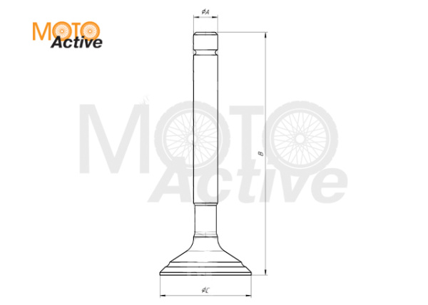 Клапан выпускной BSE ZS161FMJ