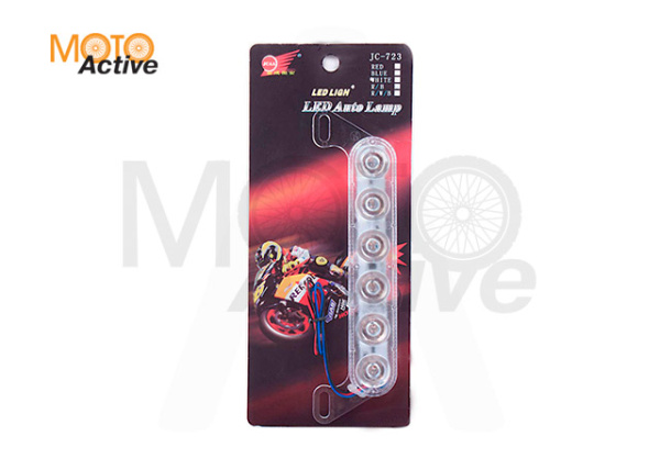 Дневные ходовые огни, стобоскоп (6 диодов,красные,160мм,под винт) ( mod:JC-115) "JCAA"