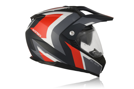 Шлем (мотард) Acerbis FLIP FS-606 Grey/Red