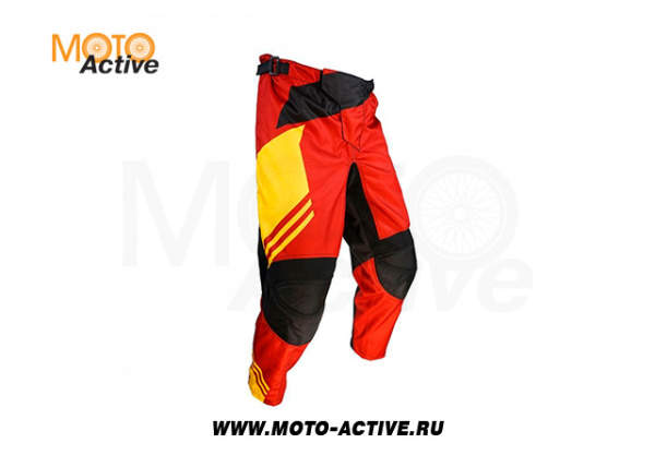 Брюки для мотокросса ATAKI Rampage коричневые/желтые
