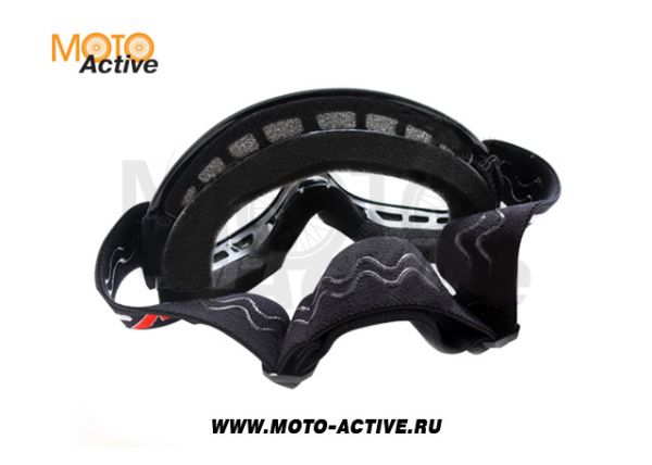 Очки для мотокросса детские ATAKI HB-115 черные глянцевые