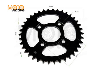Венец, звезда ведомая (520-38) CG/CB 4х90х58 черная