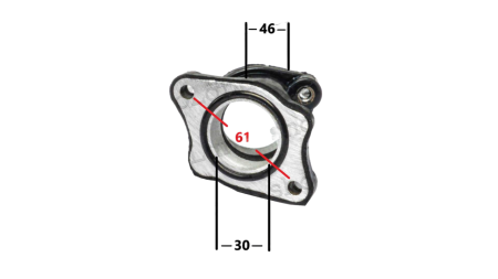 Впускной коллектор карбюратора двиг.166FMM (CGN250-загнутый)