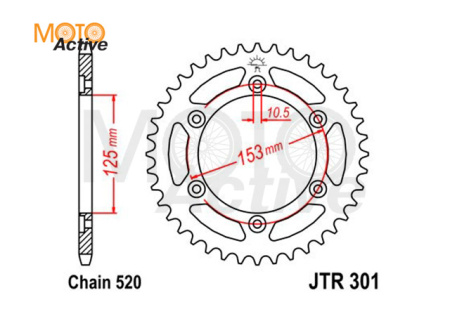 Звезда ведомая JTR301.39