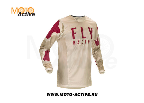 Футболка для мотокросса FLY RACING KINETIC K221 2021 серая/бордовая