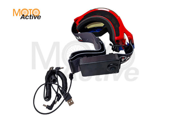 Очки снегоходные с магнитной линзой и подогревом AiM (PRO) 31-107 Accu Heated Red-Blue Glossy