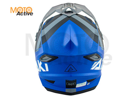 Шлем кроссовый Ataki JK801 Valor (синий/серый матовый)