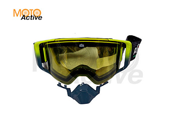 Очки снегоходные с магнитной линзой и подогревом AiM (PRO) 31-108 Accu Heated Yellow-Grey Glossy