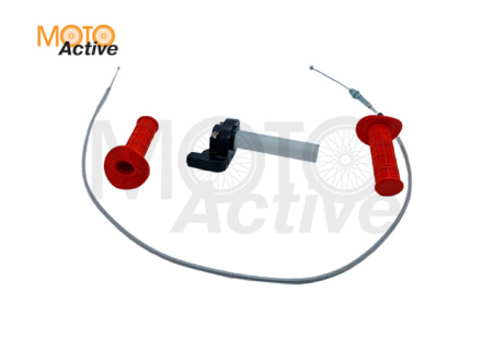 Ручки газа короткоходные ATV, CB/CG 125-250 (Ø22mm, 7/8) ( вставка, трос) " EVO"
