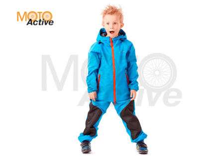 Детский комплект дождевой (куртка, брюки) EVO Kids BLUE (мембрана)