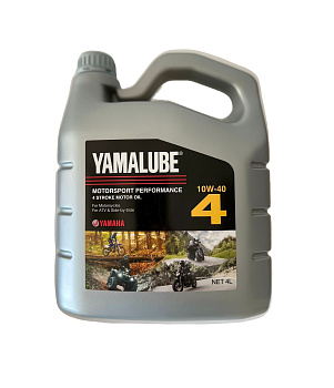 Масло моторное для мотоциклов, квадроциклов и скутеров Yamalube 10W-40 Semi-Synthetic (4 л.)