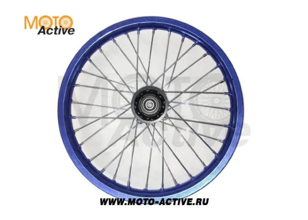 Диск 17"х1,6 передний диск. торм. аллюминий KAYO синий