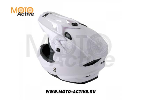 Шлем (кроссовый) Ataki JK801 Solid, белый глянцевый