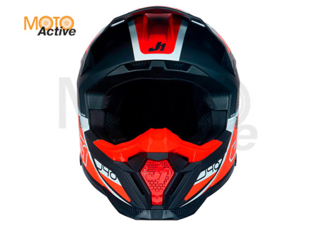 Шлем кроссовый JUST1 J40 FLASH (красный/белый матовый)