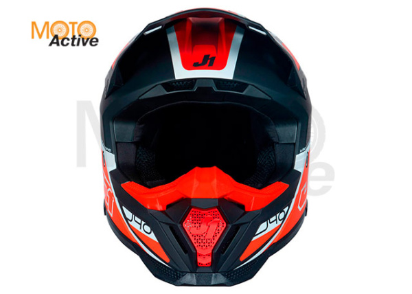 Шлем кроссовый JUST1 J40 FLASH (красный/белый матовый)