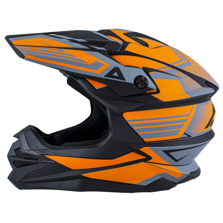 Шлем кроссовый ATAKI JK801A Legacy (оранжевый/серый матовый)