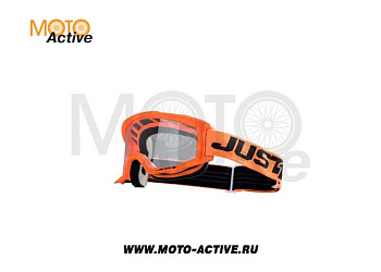 Очки для мотокросса JUST1 VITRO оранжевые/черные, зеркальные