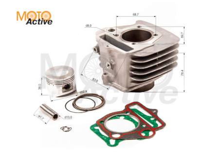 ЦПГ (поршневая) 152FMI 125см3 (52,4*55,5) алюминиевая ZS(68,7/69,7/78,4/13)