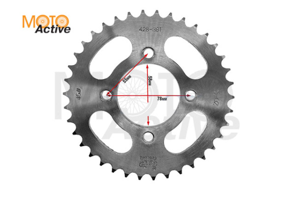 Звезда ведомая 428-38, Ø58,6 Senke (без выноса), 200GY-5