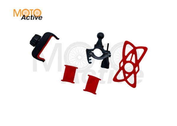 Держатель для телефона на руль (ширина фиксации 9.3 см, 8х6.5х9.5 см) красный