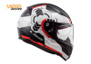 Мотошлем LS2 FF353 Rapid Ghost, черно-белый-красный