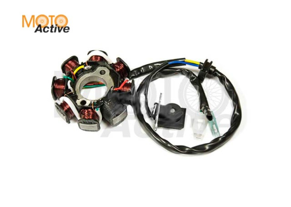 Статор генератора 4T двиг.139QMB 50сс (1 индукц. кат. 5 конт.) SCOOTER-M