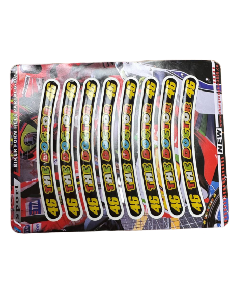 Наклейки набор на обода THE DOCTOR (LG-001)