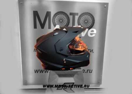 Шлем (мотард) Ataki JK802 Solid, черный матовый