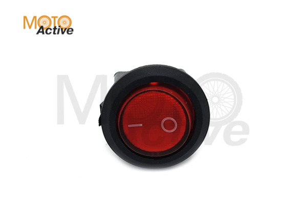 Выключатель клавишный круглый с подсветкой