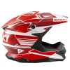 Шлем кроссовый ATAKI JK801A Legacy (красный/белый глянцевый)