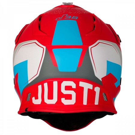 Шлем кроссовый JUST1 J38 Korner, синий/красный матовый