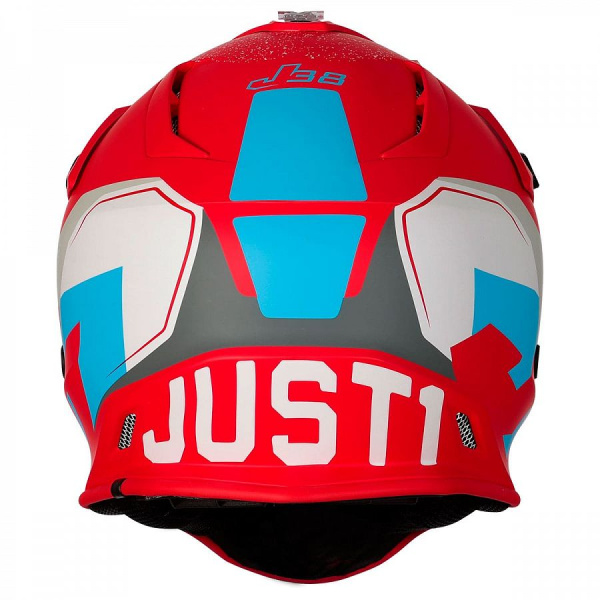 Шлем кроссовый JUST1 J38 Korner, синий/красный матовый