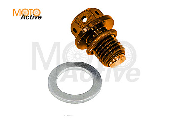 Пробка слива масла CNC с магнитом IGP М12 х1,50 (оранж)