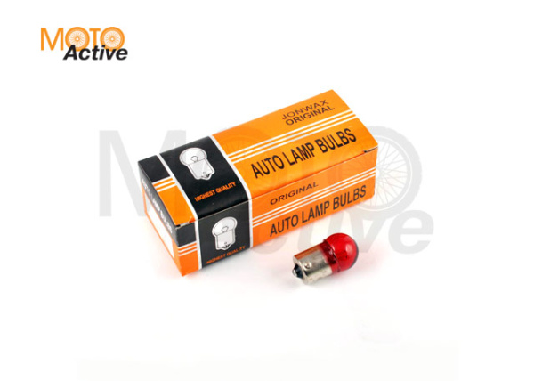 Лампа G18 (поворот, габарит) 12V 10W (красная) "ORANGE BOX"