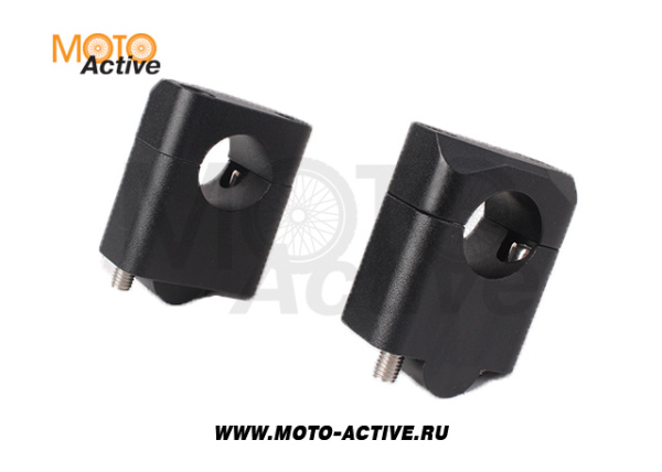 Кронштейны-переходники для рулей с d-22.2мм на d-28,6мм (Высота-20мм) SM-PARTS черные