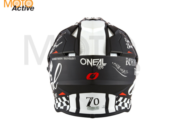 Шлем кроссовый со стеклом O'NEAL Sierra Torment V.22, черный/белый