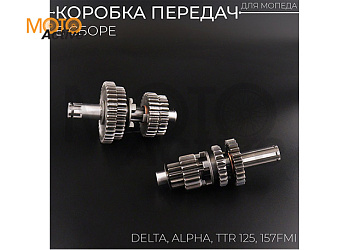 Коробка передач (в сборе) Alpha, Delta, TTR 125 (157FMI, КПП) "Xuan Koo"