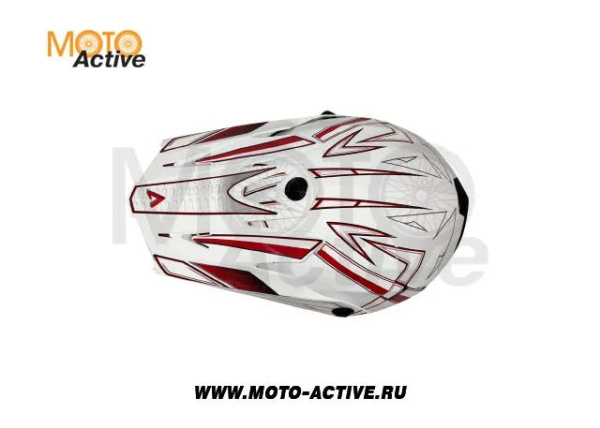 Шлем детский (кроссовый) ATAKI SC-15 Rift, красный/белый глянцевый