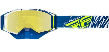 Очки для снегохода FLY RACING ZONE PRO (2019) синий-белый Hi-Vis желтый