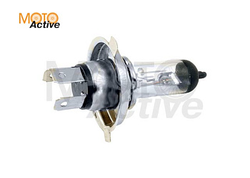 Лампа фары галоген HQ c улучш. фокусом H4 P43T 12V 35/35W прозрачная SCOOTER-M