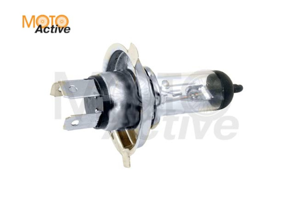 Лампа фары галоген HQ c улучш. фокусом H4 P43T 12V 35/35W прозрачная SCOOTER-M