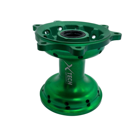 Ступица передняя CNC (R21" d=15mm) зеленая X-TECH