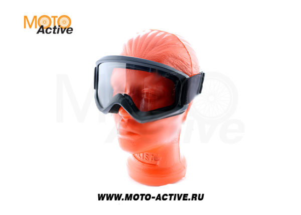 Очки для мотокросса SM-G39 черные глянцевые