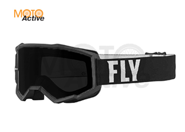 Очки для мотокросса FLY RACING FOCUS SAND (2022) черный/белый затемненные