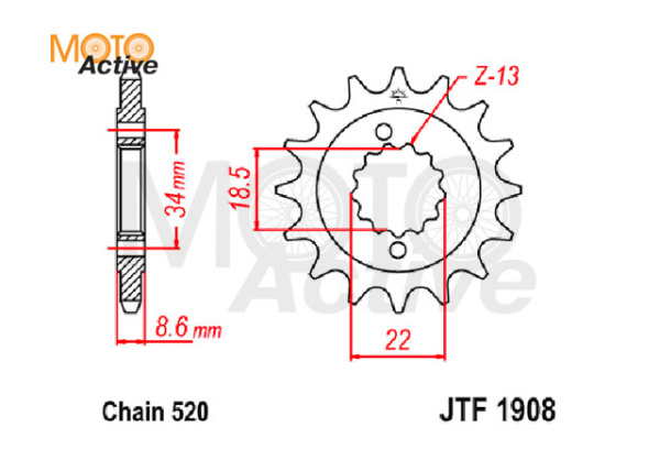 Звезда ведущая JTF1908.15 Dominar