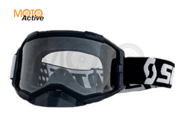 Очки Scott (черно-белые с прозрачной линзой)