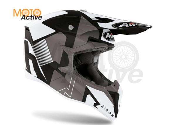 Кроссовый шлем Airoh Wraap Raze Black Matt