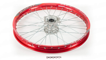 Обод передний 21" (1,60-R21 d=15mm) алюминий/красный XR250