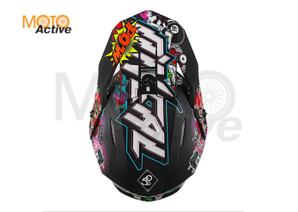 Шлем кроссовый O'NEAL 3Series Crank 2.0, красный/зеленый